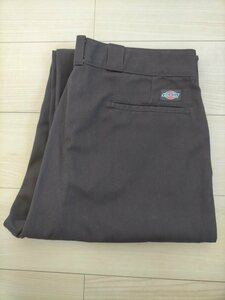 90s USA製 ビンテージ Dickies ディッキーズ TALONジッパー 874 ワークパンツ W36L24 ブラウン ★80sワーク古着