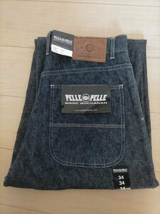  new goods dead stock 00s PELLE PELLE Pele Pele Denim baggy pants W34 *y2k Street jeans HIPHOP old clothes big Silhouette 