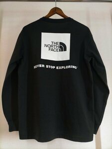 状態良好 THE NORTH FACE L/S Back Square Logo Tee ノースフェイス バックスクエアロゴ 長袖Tシャツ size-L NT32230 黒 ★ロンT