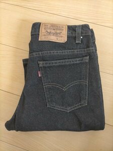 極美品 訳あり 90s USA製 ビンテージ 90年 Levi's517-0259 リーバイス517 先染めブラック デニムパンツ W29L32 ★ジーンズ501505