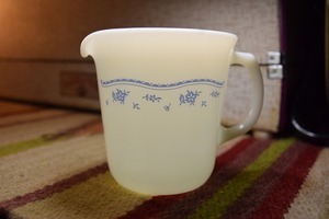 オールドパイレックス クレイジーデイジー 60s 70s ヴィンテージ ミルク グラス マグカップ カフェ コーヒー 耐熱 アンティーク レトロ
