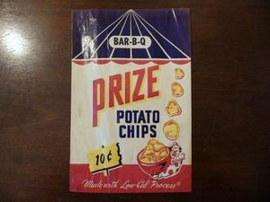 PRIZE POTATO CHIPS ポテトチップス 袋 アメリカ ミッドセンチュリー ヴィンテージ 60s vintage antique