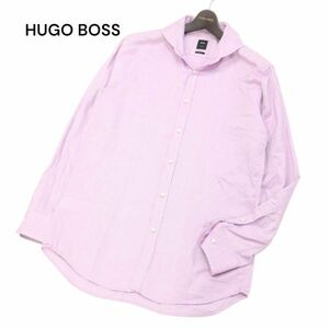 HUGO BOSS ヒューゴボス TAILORED 通年 ホリゾンタルカラー 長袖 オックスフォード シャツ Sz.42 16 1/2　メンズ　I4T01473_4#C