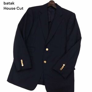 batak House Cut バタクハウスカット 通年 スコットランド製生地★ 金ボタン ブレザー ジャケット 紺ブレ Sz.40 メンズ I4T01445_4#Oの画像1