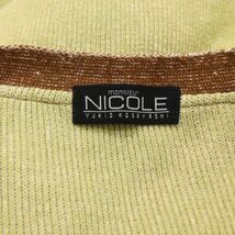 希少 初期★ MONSIEUR NICOLE ムッシュ ニコル ユキオコバヤシ 通年 コットン ニット カーディガン Sz.F　メンズ 日本製　I4T01614_5#O_画像5