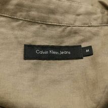 未使用★ Calvin Klein Jeans カルバンクライン ジーンズ 春夏 麻100%★ 長袖 リネン シャツ Sz.M　メンズ　I4T01629_5#A_画像5