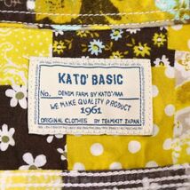 KATO' BASIC カトー 春夏 パッチワーク風★ 花柄 ドット 総柄 半袖 ワーク シャツ Sz.S　メンズ　I4T01573_4#A_画像5