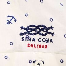 SINACOVA シナコバ 春夏 ロゴ刺繍&ワッペン★ アンカー柄 半袖 マリン シャツ Sz.K　メンズ キングサイズ 大きいサイズ　I4T01568_4#A_画像4