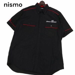 nismo Nissan Nismo Omori Factory Омори Factory * весна лето короткий рукав механизм nik рубашка Sz.L мужской чёрный сделано в Японии I4T01600_5#A