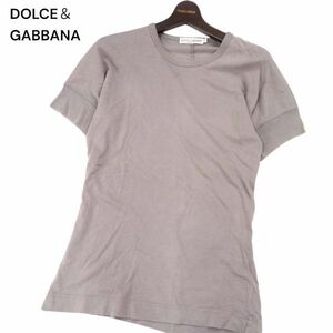 国内正規★ DOLCE＆GABBANA ドルチェ＆ガッバーナ 春夏 クルーネック★ 半袖 Tシャツ カットソー Sz.48　メンズ　I4T01579_4#D