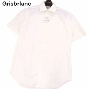 未使用★ SCHIATTI スキャッティ Grisbrlanc 春夏 半袖 ドレス シャツ Sz.M　メンズ 白 クールビズ ビジネス 日本製　I4T01598_5#A