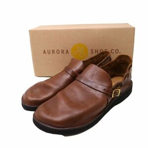 AURORA SHOE CO. Aurora shoes Company Middle English middle wing lishu leather shoes Sz.11 1/2 D men's I4G00153_5#U