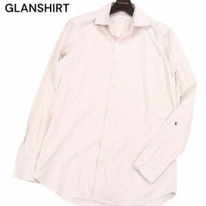 イタリア製★ GLANSHIRT グランシャツ 春夏 リネン混★ 長袖 ストライプ シャツ Sz.39 /15 1/2　メンズ　I4T01739_5#A