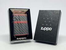 送料無料 ZIPPO[ジッポー]アーマー 4面連続加工 カーボンシリーズ レッド 162RED-CARBON_画像4