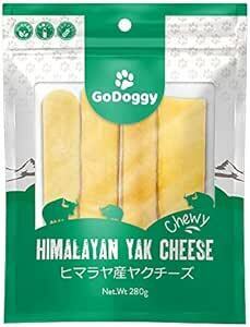 GoDoggy ヒマラヤ産ヤクチーズスティック (M) - 4本入り280g 自然食品 犬 おやつ 低脂