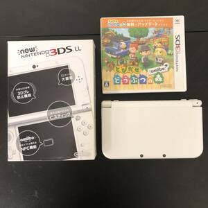 1円スタート【稼動品】Nintendo ニンテンドー 3DSLL RED-001 ゲームカセット セット とびだせ どうぶつの森 中古