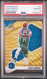 PSA10 鑑定済　2020-21 Panini mosaic luka doncic gold wave SSP NBAカード　ルカ　ドンチッチ　プレーオフ！