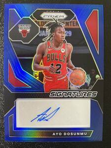 49枚限定　2023-24 Panini NBA Signatures ayo dosunmu Prizm Auto 直筆サイン NBAカード　ブルーズ