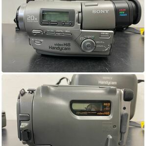 ZB#03 SONY CCD-TR2 ビデオカメラレコーダー videoHi8 Handycam ソニー 通電確認済み ケース付き エモい レトロ の画像5