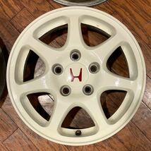 ホンダ 純正 EK9 シビック タイプR 15インチ 6J +50 PCD 114.3 5H 5穴 ホイール4本 ホワイトCivic JDM DC2 DB8 インテグラ Genuine_画像4