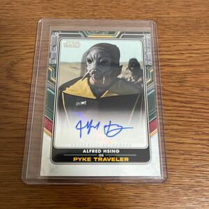 TOPPS STAR WARS ALFRED HSING as PYKE TRAVELER AUTO 直筆サインカード