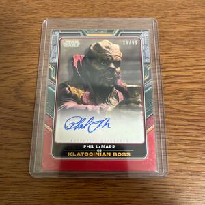 TOPPS STAR WARS PHIL LAMARR as KLATOOINIAN BOSSAUTO 99枚限定直筆サインカード