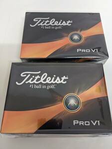 最新モデル　2ダース V1 LN　2023　タイトリスト TITLEIST ゴルフボール Pro V1 日本正規品　ローナンバー　(1,2,3,4)