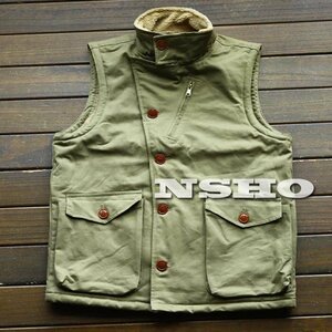 3250[2XL] domestic not yet sale high class men's designer's reverse side boa boa lining premium spring autumn winter no sleeve the best military jacket outer 