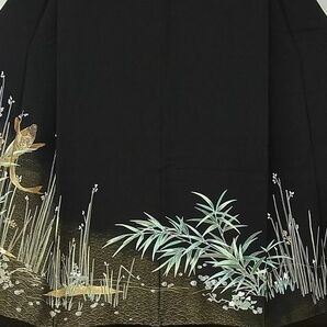 平和屋2■豪華黒留袖 作家物 刺繍 鯉 青海波花文 金糸 逸品 DAAB8285psの画像3