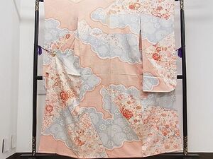 平和屋川間店■豪華振袖　駒刺繍　絞り　吉祥草花文　逸品　ch6507