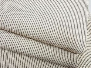 平和屋-こころ店■上質な小紋　単衣　縞　正絹　逸品　AAAE8741Ack