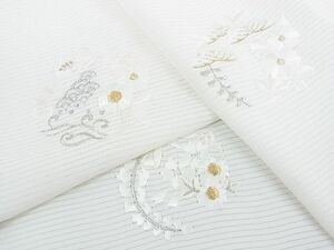 平和屋2■夏物　訪問着　絽　刺繍　花丸文　金銀糸　五泉　仮絵羽　逸品　未使用　DAAC1224wb