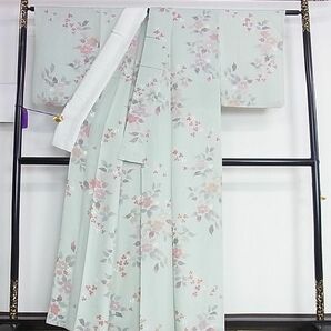 平和屋2■上質な小紋 単衣 地紋起こし 枝花文 逸品 DAAC2261icの画像3