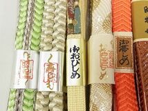 平和屋-こころ店■和装小物　上質な帯締め10本セット　大島紬　笹浪組　冠組　内記組　金銀糸　逸品　全て未使用　AAAE6172Aay_画像6