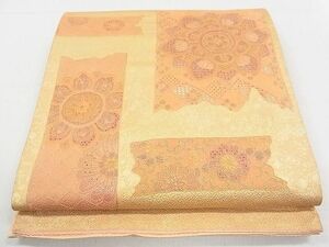 平和屋川間店■太鼓柄袋帯　スワトウ刺&#32353;　正倉院花文　金彩　逸品　ap5300