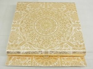 平和屋-こころ店◎六通柄袋帯　花丸文　金糸　正絹　逸品　AAAE2135Bfw