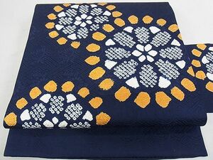 平和屋2◎九寸名古屋帯　絞り　草花文　逸品　DAAB0972ud