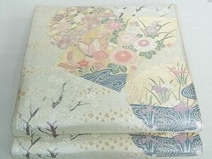 平和屋2◎六通柄袋帯　九百錦　吉祥絵図　金糸　逸品　DAAA3755rt