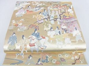 平和屋2■六通柄袋帯　御所祭礼文　本金箔　逸品　DAAB2952az