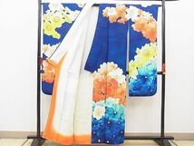 平和屋野田店■豪華振袖　手描き　相良刺繍　花づくし　暈し染め　逸品　BAAC1076hv_画像2