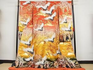  flat peace shop - here . shop # finest quality colorful wedding kimono embroidery group . crane branch flower writing .. dyeing gold silver thread silk excellent article AAAC0803Abr