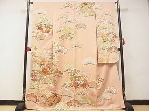  flat peace shop - here . shop # gorgeous long-sleeved kimono piece embroidery hinoki cypress ... flower writing gold paint silk excellent article AAAD4498Ata