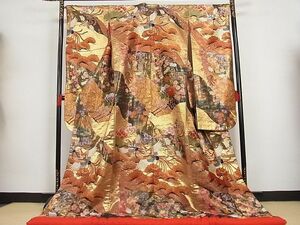  flat peace shop - here . shop # finest quality colorful wedding kimono Tang woven phoenix flower car pine writing gold silver thread silk excellent article AAAB8246A-br