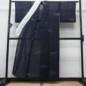 平和屋1■夏物 小紋 絽 川上り 逸品 未使用 CAAC9586uaの画像3