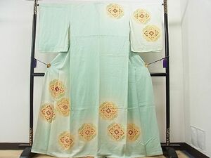 平和屋1■訪問着　刺繍　花唐草文　暈し染め　逸品　CAAB2326yc