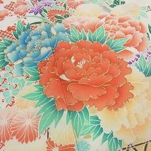 平和屋2■豪華振袖 駒刺繍 花籠文 金彩 逸品 DAAD0186arの画像4