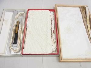 平和屋2■和装小物　帯締め・帯揚げ　3点セット　絞り　舞花文　金糸　めいくやまと　未使用品あり　逸品　DAAC0007ma