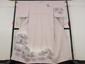 平和屋川間店◆訪問着　風景文　暈し染め　金彩　着丈160.5cm　裄丈64cm　正絹　逸品　mop3804