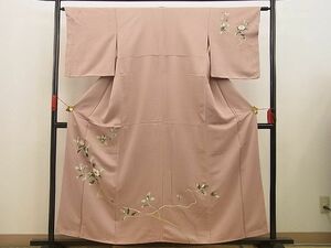 平和屋野田店■訪問着　友禅　作家物　枝花文　金彩　逸品　BAAD2395xi