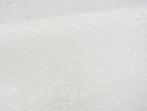 平和屋野田店■上質な長襦袢　無双仕立て　紗綾形花地紋　逸品　未使用　BAAD4555hv_画像4